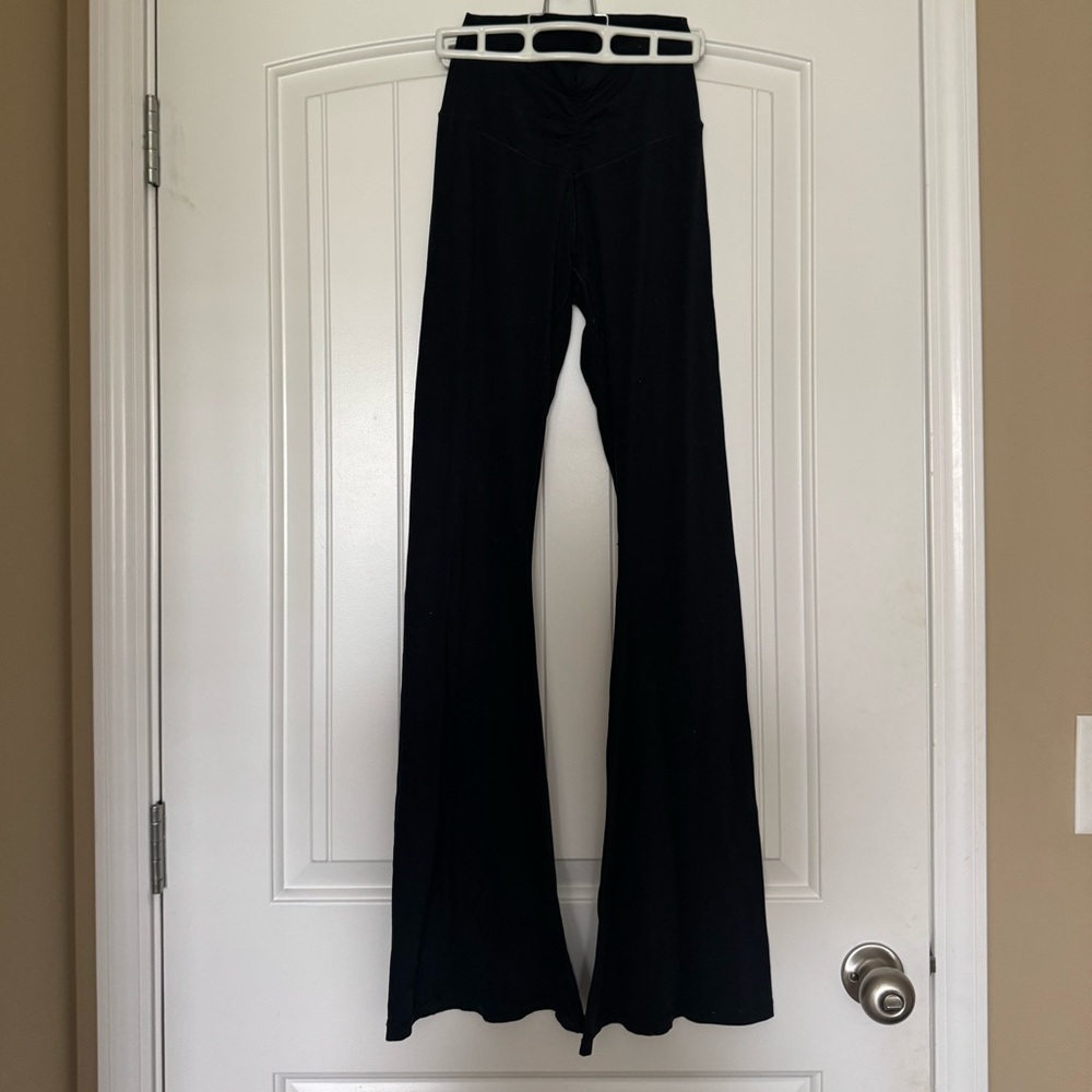 Aerie Black High-Rise Flare Pants